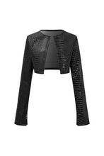 Load image into Gallery viewer, Black Luxe Croc Jacket
