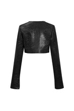 Load image into Gallery viewer, Black Luxe Croc Jacket
